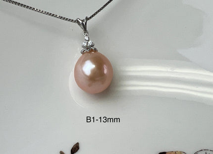 One-Of-A-Kind 12-15 mm AAAA Very Rare Natural Purple Mauve Genuine Edison Pearl Pendant 925 Sterling Silver Jewelry #P2529