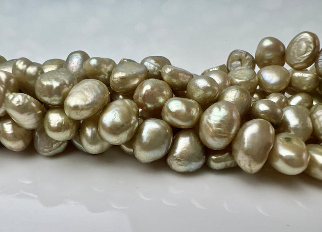 8 mm Light Sage Green Color Potato Nugget Freshwater Pearl Beads Genuine Freshwater Pearl Nuggets #P2528