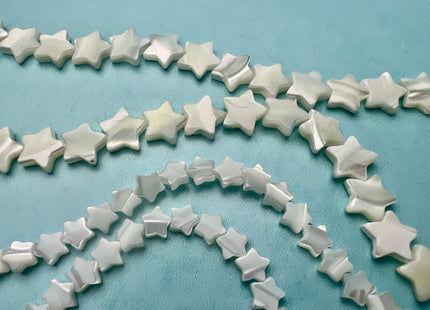 6mm 8mm 10mm Star Shape Natural Mother of Pearl Gemstone Beads Genuine White MOP Gemstones Beads 15.5 Inches Strand #4326