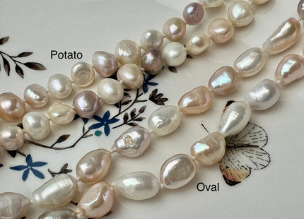 64 inches 8-9x10-12 mm Nugget Pearl Necklaces, Long Pearl Nugget Necklace, Natural Freshwater Pearl Bridal Wedding Necklaces #224
