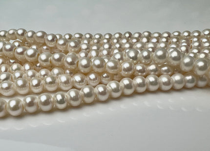 4.5-5 mm AAA Large Hole Natural White Off Round Freshwater Pearl Beads Hole Size 1.2-1.8mm Genuine High Luster Small Pearl #P2530