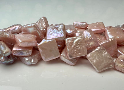 10mm Lavender Pink Diamond Square Coin Shape Freshwater Pearl Beads Genuine High Luster Coin Pearls 29-31 Beads #P2501