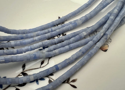 2x4mm Blue Lace Agate Heishi Rondelle Shape Gemstone Beads 15.5 Inches #4450