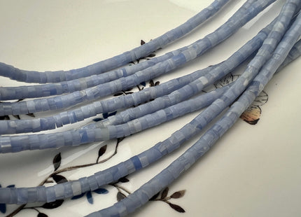 2x4mm Blue Lace Agate Heishi Rondelle Shape Gemstone Beads 15.5 Inches #4450