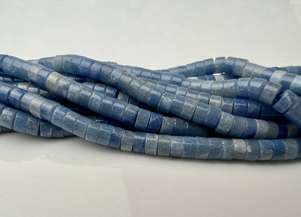 2x4mm Dyed Aquamarine Blue Jade Heishi Rondelle Shape Gemstone Loose Beads 15.5 Inches Strand #4440