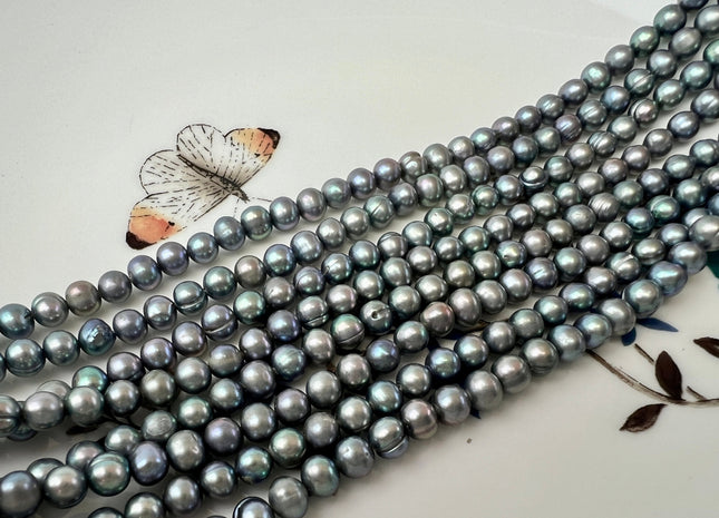 4-4.5mm Gray Color Potato Freshwater Pearl Beads Genuine Freshwater Small Pearl Beads B Grade #P2510
