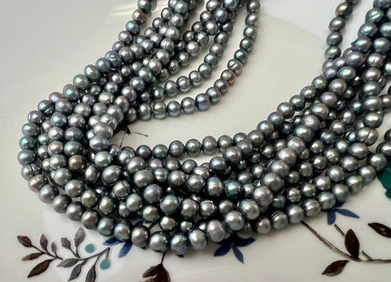 4-4.5mm Gray Color Potato Freshwater Pearl Beads Genuine Freshwater Small Pearl Beads B Grade #P2510