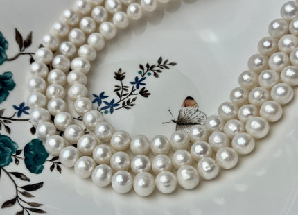 10-11 mm AA Natural White Or Natural Pink White Mixed Potato Freshwater Pearl Beads Genuine High Luster Freshwater Pearls #1411