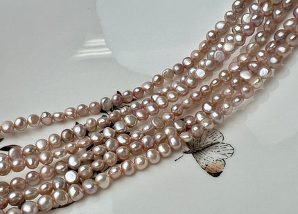 5 mm AAA Natural Pink Potato Nugget Freshwater Seed Pearls Genuine Very Rare High Luster Tiny Round Nugget #P2513