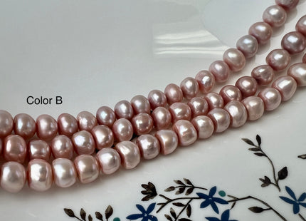 10 mm AA Salmon Pink Color Potato Button Freshwater Pearl Beads Genuine High Luster Smooth Freshwater Potato Pearls #P2519