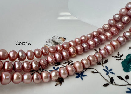 10 mm AA Salmon Pink Color Potato Button Freshwater Pearl Beads Genuine High Luster Smooth Freshwater Potato Pearls #P2519