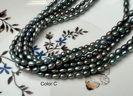 4x5 mm AAA Rainbow Peacock Color Rice Tiny Seed Freshwater Pearls High Luster Seed Freshwater Pearls Genuine Tiny Quality Pearls #P2535