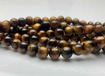 4mm 6mm 8mm 10mm 12mm Smooth Round Yellow Tiger Eyes GemStone Beads #5000