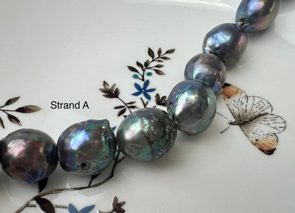 13-17 mm AAA Limited Jumbo Size Rainbow Peacock Color Baroque/Edison Freshwater Pearl Extra Shiny Genuine Baroque Freshwater Pearl #1462