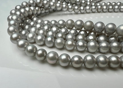 6.5-7 mm AAA Silver Gray Color Round Freshwater Pearl Bead Genuine Gray Round Freshwater Pearls #1528