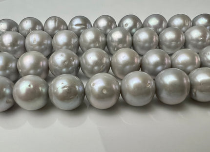 11-12mm AA Silver Gray Color Freshwater Pearls Potato/Semi Round Shape Genuine Freshwater Pearls Potato Freshwater Pearls #1192