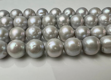 11-11.5mm AA Silver Gray Color Freshwater Pearls Off Round Shape Genuine Freshwater Pearls #1192