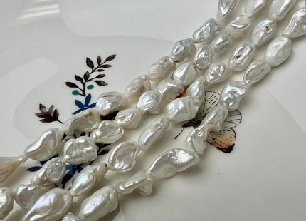 6-8x9-10 mm Natural White Or Natural Gray Keshi Freshwater Pearl Beads Genuine Natural Keshi Oval Nugget B grade Pearls #1405