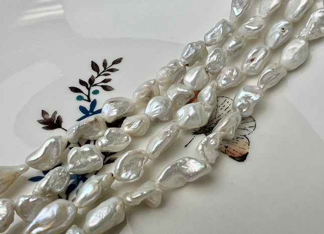 6-8x9-10 mm Natural White Or Natural Gray Keshi Freshwater Pearl Beads Genuine Natural Keshi Oval Nugget B grade Pearls #1405