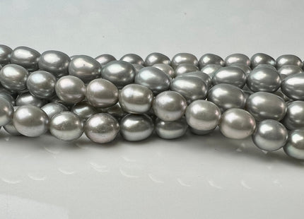 6x7 mm AAAA Silver Gray Color Rice/Oval Freshwater Pearls Genuine Smooth Freshwater Pearls Beads #P2522