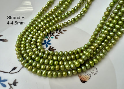3-5 mm AA Green Color Potato/Rice Freshwater Pearl Beads Genuine Tiny Freshwater Pearl Beads #P2541
