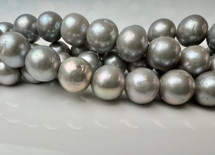 9.5-11 mm AAA Half/Full Strand Large Hole Very Rare Gray Color Edison Pearl Beads Hole Size 2.1mm Genuine Edison Pearl #P2549