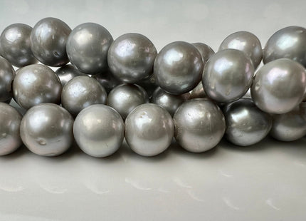 9.5-11 mm AAA Half/Full Strand Large Hole Very Rare Gray Color Edison Pearl Beads Hole Size 2.1mm Genuine Edison Pearl #P2549