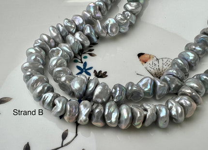 10 mm AAA Very Rare Gray Color Keshi Freshwater Pearl Beads Center Drilled Cornflake Shape Keshi Chip Petal High Luster Pearls #P2526