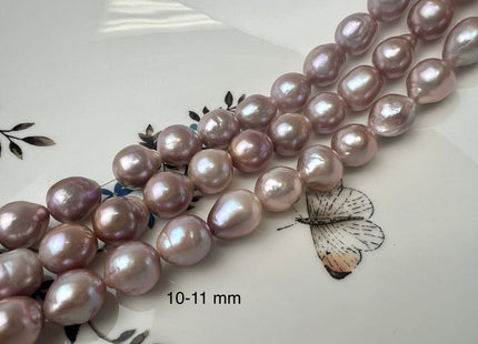 9-13 mm AAA Natural Mauve Pink Color Edison Baroque Freshwater Pearl Beads High Quality Mauve Color Edison Baroque Pearls #1570