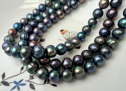 12-12.5 mm Peacock Potato Freshwater Pearl Beads Genuine Large Size Peacock Freshwater Pearls #1364
