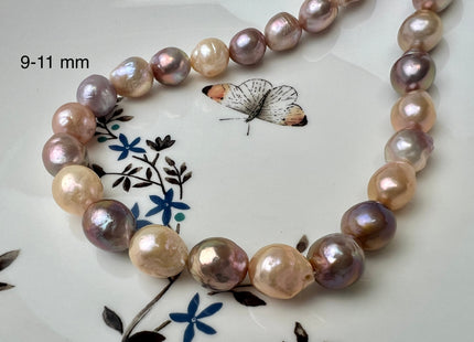 8-10 mm AAAA Very Rare Natural Multi Mauve Pink Color Edison Baroque Freshwater Pearls Top Quality High Luster Edison Pearls #1970
