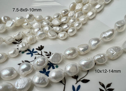 32/40/54/64/90 Inches 9-10x11-12 mm Natural White Color Hand Knotted Rice Nugget Pearl Necklaces Long Pearl Necklace #811