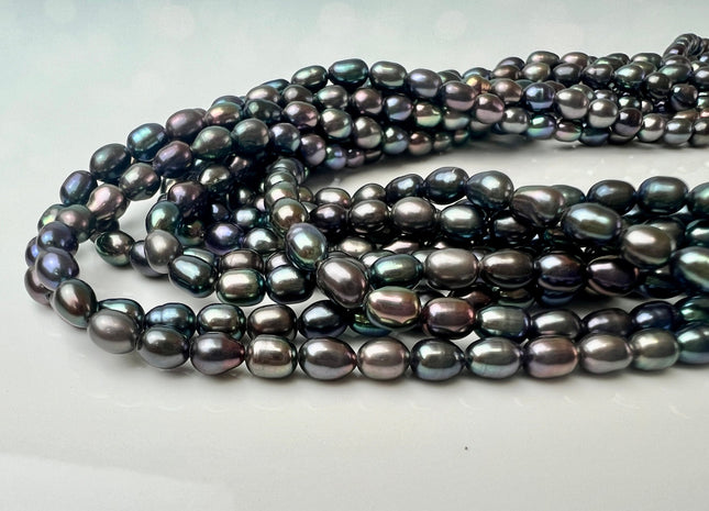 4x5 mm AA Rainbow Peacock Color Rice Tiny Seed Freshwater Pearls High Luster Seed Freshwater Pearls Genuine Tiny Quality Pearls #P2537
