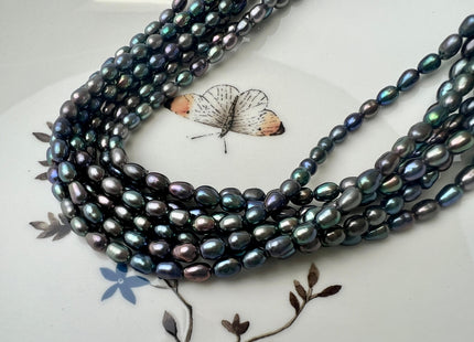 4x5 mm AA Rainbow Peacock Color Rice Tiny Seed Freshwater Pearls High Luster Seed Freshwater Pearls Genuine Tiny Quality Pearls #P2537