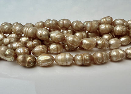 6x8 mm Beige Champagne Color Faceted Rice/Oval Freshwater Pearl Beads Genuine Faceted Freshwater Pearls #P2536