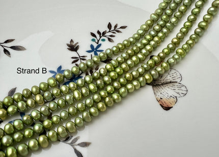 3-5 mm AA Green Color Potato/Rice Freshwater Pearl Beads Genuine Tiny Freshwater Pearl Beads #P2541