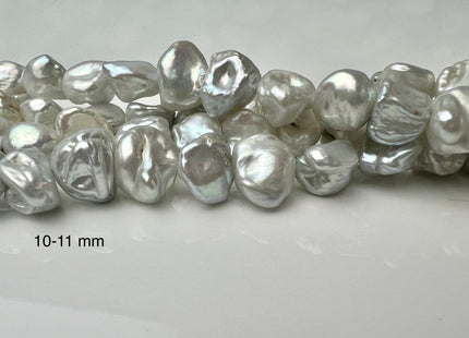 8-11 mm Natural White Keshi Nugget Freshwater Pearl Beads Center Drilled Genuine Freshwater Keshi Nugget Pearl #1515