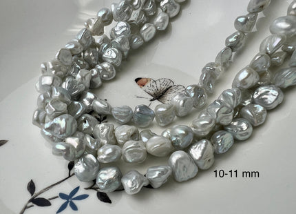 8-11 mm Natural White Keshi Nugget Freshwater Pearl Beads Center Drilled Genuine Freshwater Keshi Nugget Pearl #1515