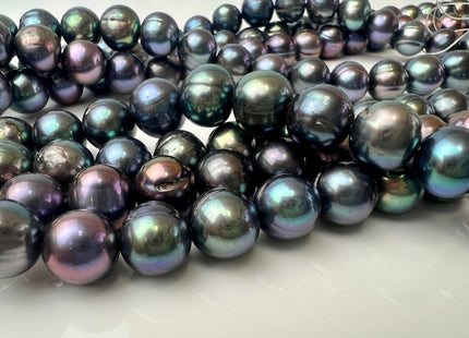 12-12.5 mm Peacock Potato Freshwater Pearl Beads Genuine Large Size Peacock Freshwater Pearls #1364