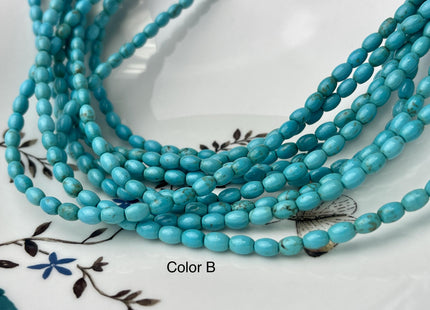 4x6 mm Smooth Barrel Shape Turquoise Beads Green Brown Color Gemstone Loose Beads #3800