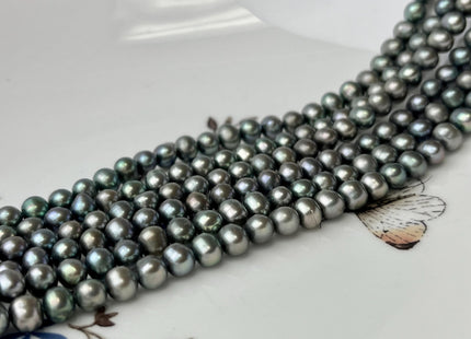 4-5 mm AAA Grayish Green Color Small Freshwater Potato Pearl Beads Genuine Small Potato Pearls 82 Beads #P2557