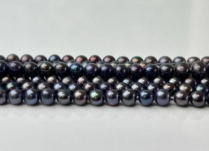 5mm AA Dark Peacock Color Near Round Freshwater Pearl Bead Genuine Peacock Freshwater Pearls #P2563