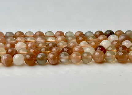 6mm 8mm 10mm AAA Natural Multicolor Moonstone Natural White Peach Pink Gray Color High Quality Moonstone Smooth Round Gemstone Beads #4471
