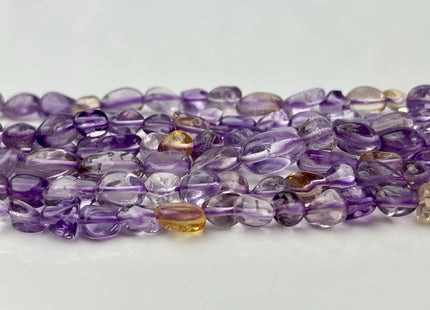 6-10x7-12 mmNatural Purple Yellow Color Ametrine Gemstone Irregular Nugget Beads Genuine Ametrine Irregular Nugget Gemstone Beads #4473