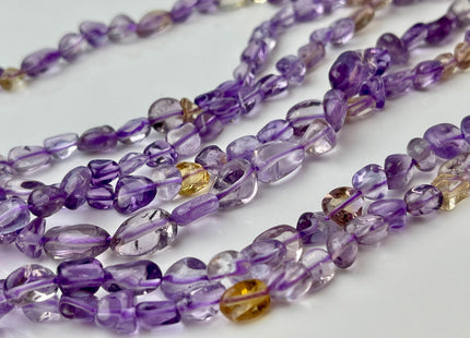 6-10x7-12 mmNatural Purple Yellow Color Ametrine Gemstone Irregular Nugget Beads Genuine Ametrine Irregular Nugget Gemstone Beads #4473