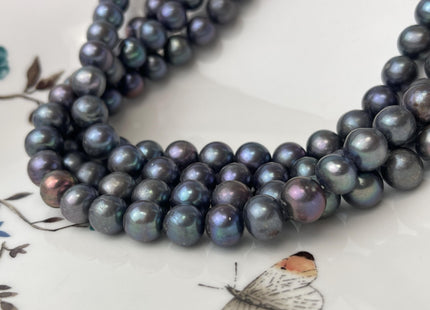 9-10 mm AA Peacock Semi Round Freshwater Pearls, Genuine Peacock Freshwater Pearls #1323