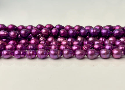 7-8x8-9 mm Dark Purple Pink Baroque Freshwater Pearl Beads Genuine Dark Purple Pink Color Baroque Freshwater Pearls 47-48 Pieces #P2569