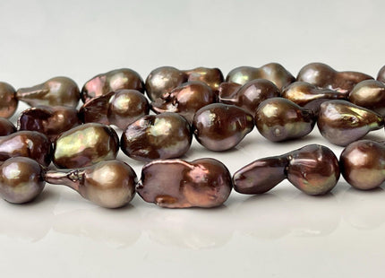 12-13x20-22 mm AA Copper Brown Freshwater Pearl Beads Genuine Freshwater Baroque Pearls #P2573