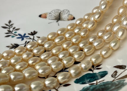 7x9 mm AAA High Luster Multi Light Gold Champagne Rice/Oval Freshwater Pearl Beads Genuine Freshwater Pearl #P2581