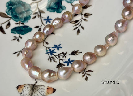 9-11x12-14 mm AAA Rare Mixed Natural Mauve Pink Baroque Pearl Genuine Quality Teardrop Edison Pearl With Iridescent Color #P2603